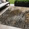 Edge Collections - 5' x 8' - Brown - Area Rug Indoor and Outdoor Use Abstract Washable - 1 Piece